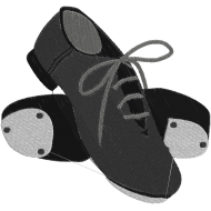 Matriz de Bordado Sapato de sapateado 